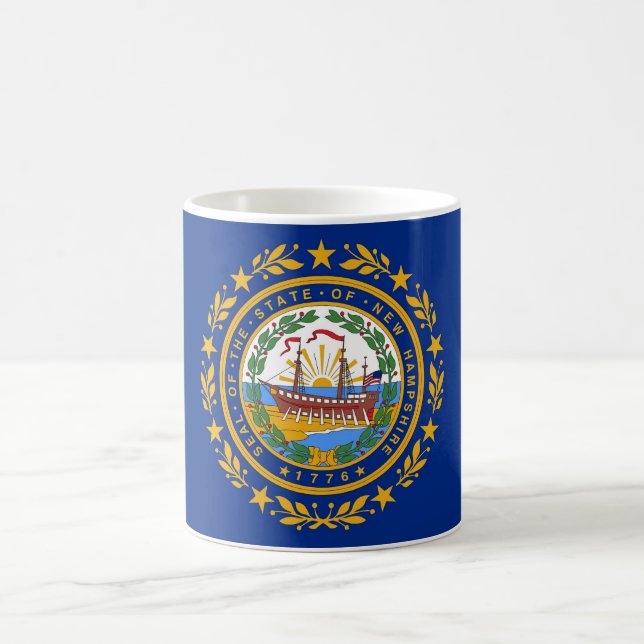Mug with Flag of  New Hampshire State - USA (Center)