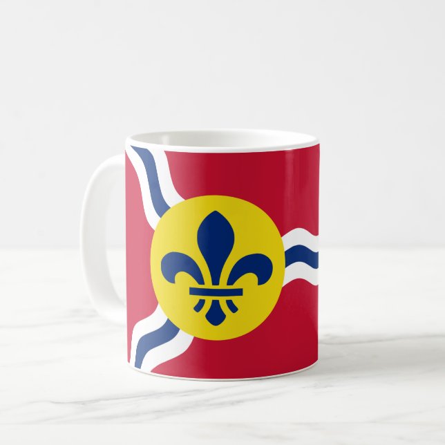 Mug with Flag of St. Louis, Missouri (Front Left)