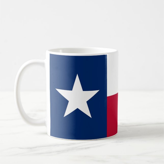 Mug with Flag of Texas State - USA (Left)