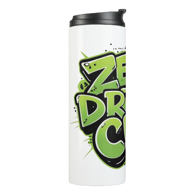 Mug with Funny Gen Z Graffiti Style Zero Drama Clu (Rotated Left)
