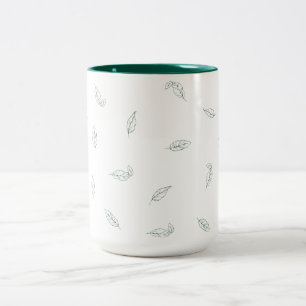 Mug With Green Leaf