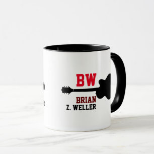 Mug with Guitar guitarist name 