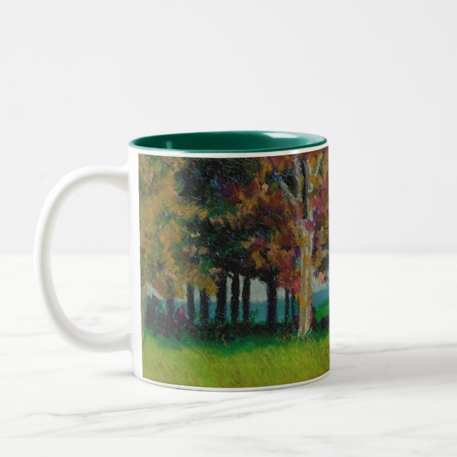 Mug with "Home in the Fall" Design (Left)