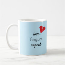 mug with inspirational message and heart