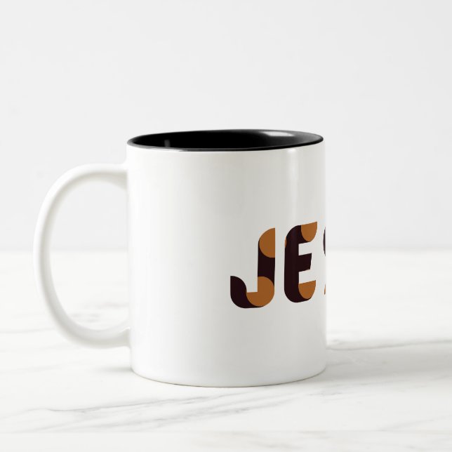 Mug with Jesus or Je Suis design (Left)