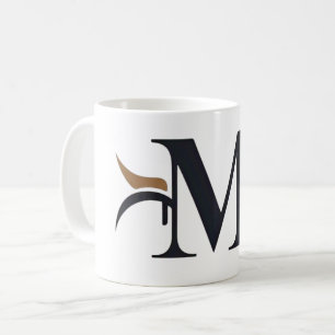 Mug with letter "M" logo