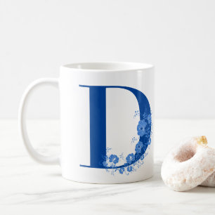 Mug With Monogram Floral Letter D