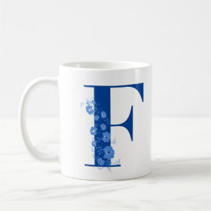 Mug With Monogram Floral Letter F