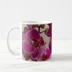 Mug with orchid design 