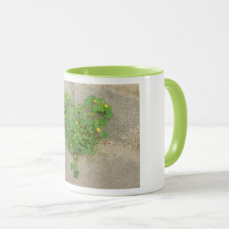 Mug with original photo of heart shaped clover