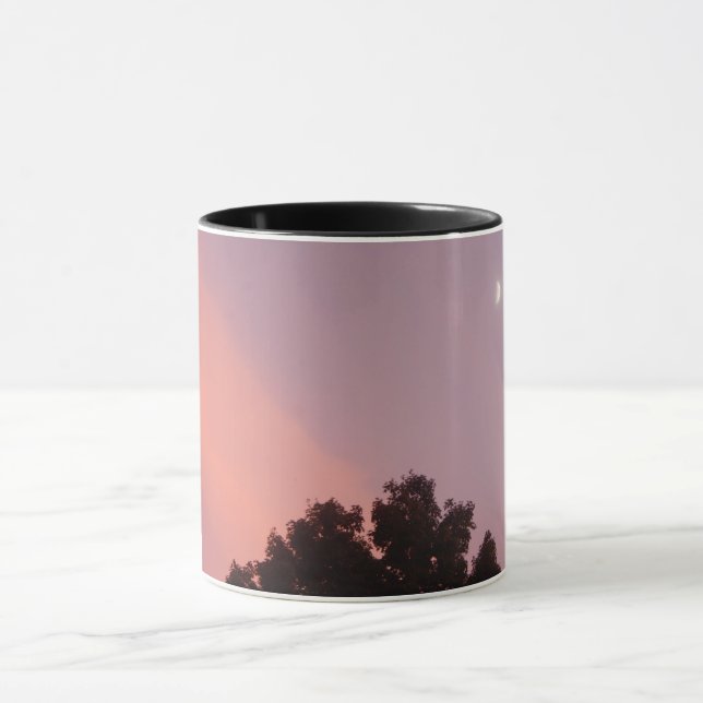 mug with original photo of sunset with moon (Center)