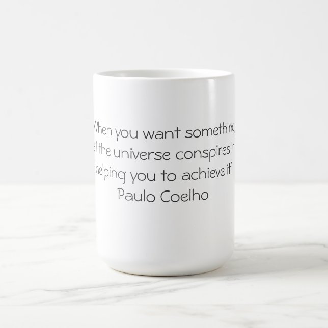 Mug with Paulo Coelho Quote (Center)