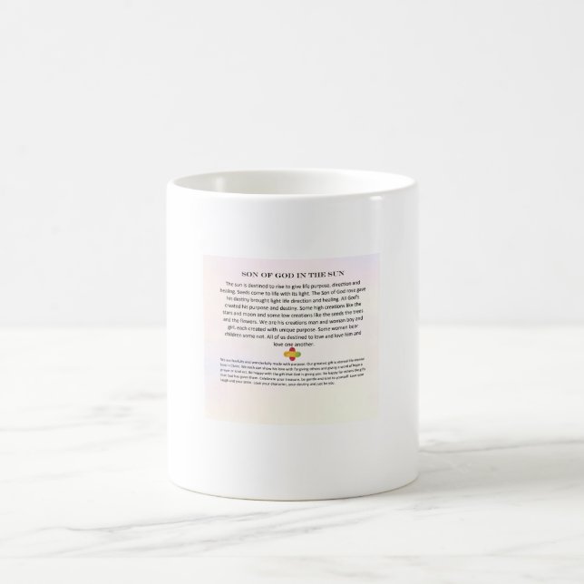 Mug with poem Son of God in the Sun (Center)