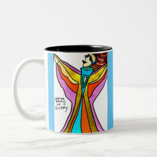Mug with pop art and positive vibe