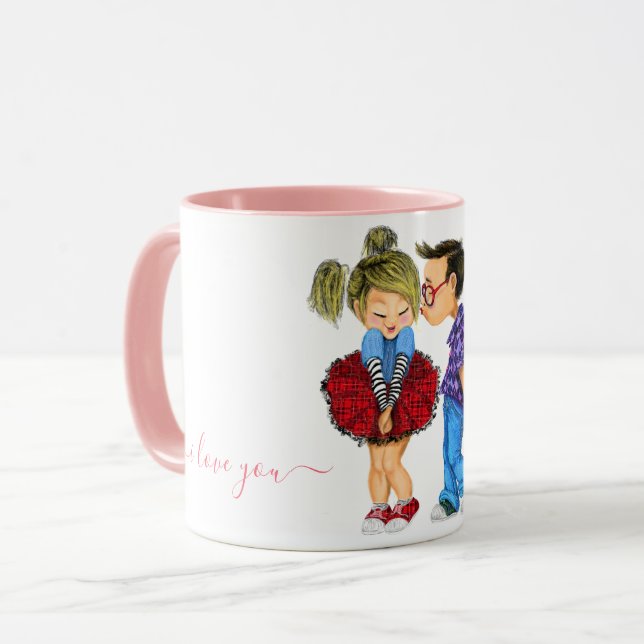 Mug with Romantic Couple - Love (Front Left)