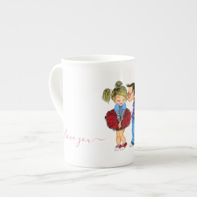 Mug with Romantic Couple - Love (Front Left)