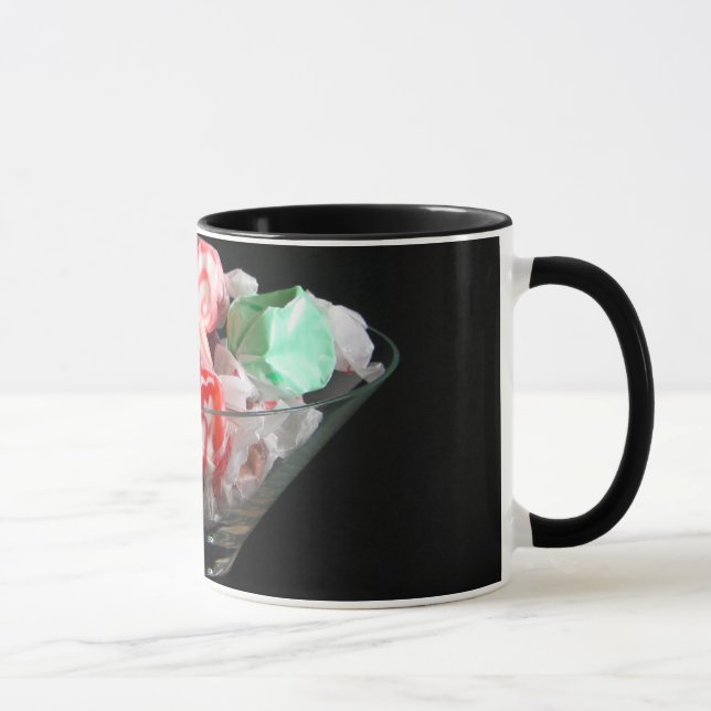 Mug with salt water taffy (Right)