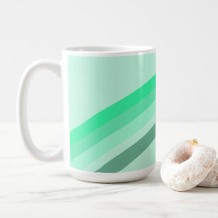 Mug with serene green stripes