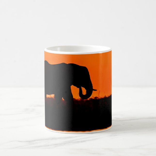 Mug with Silhouette of Elephant (Center)