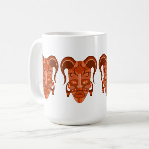 MUG WITH TARDITIONAL MASK ART