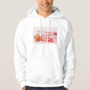 Mug With Tea, Croissant And Flower Hoodie