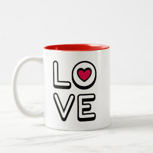 Mug with the word LOVE