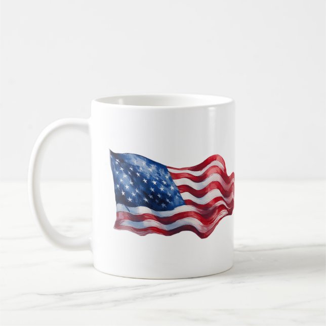 Mug with USA Flag design (Left)