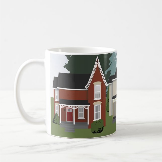 Mug with Victorian House Design (Left)