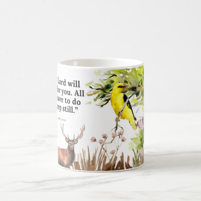 Mug with watercolor verse from the bible (Center)