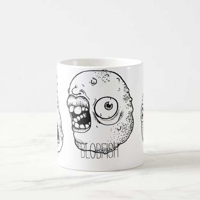 Mug with weird distorted faces (Center)