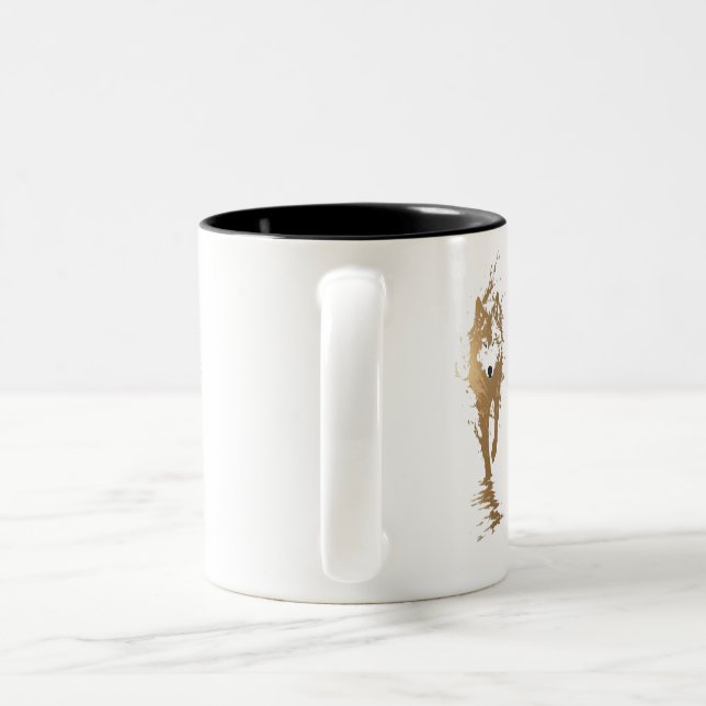 mug with wolf (Handle)