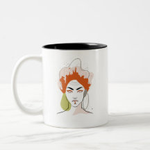 Mug woman's drawing "She World"