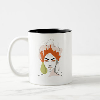 Mug woman's drawing "She World"