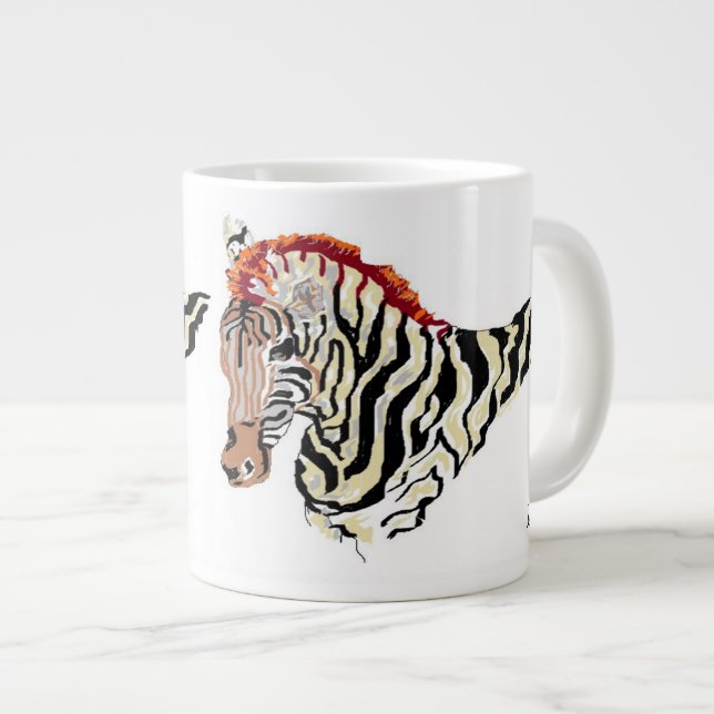 Mug/ Zebra Large Coffee Mug (Front Right)