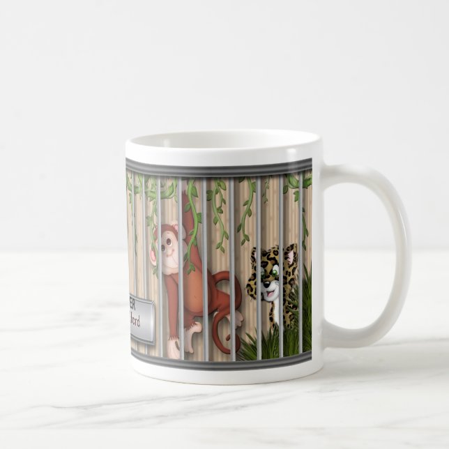 MUG - ZOO ANIMALS - ZOO KEEPER - PERSONALIZE (Right)