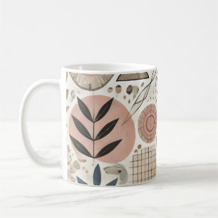 MugAbstract Botanical and Geometric Pattern Coffee Mug