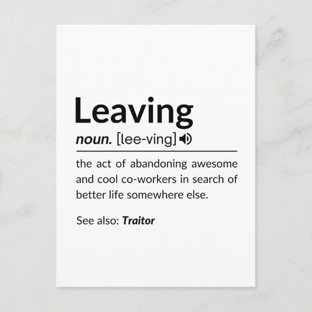 Mugfunny coworker leaving holiday postcard (Front)