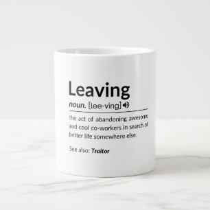 Mugfunny coworker leaving large coffee mug