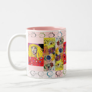 Mugg Carita K design Two-Tone Coffee Mug