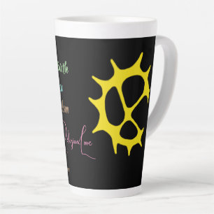 Muggen citat samiskt inspererat mönster latte mug