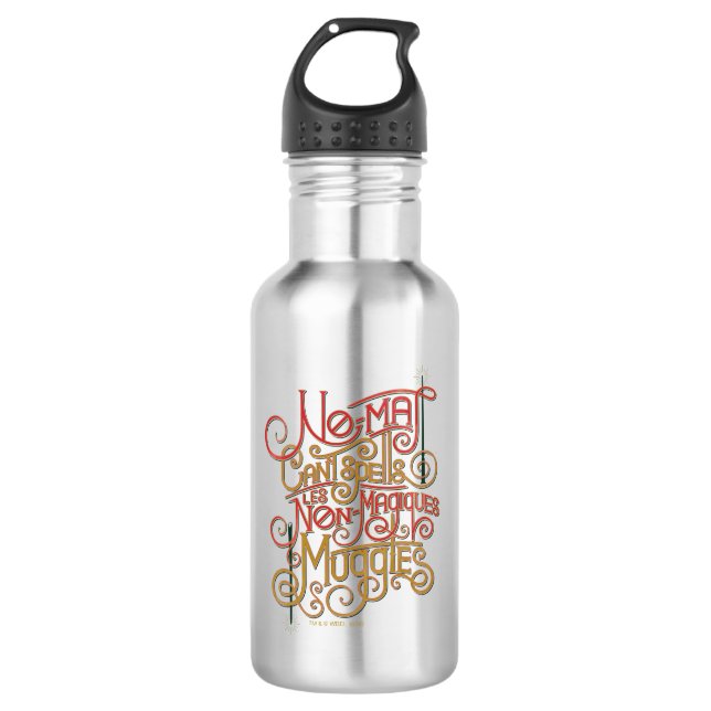 MUGGLE™ Localised Translations Graphic 532 Ml Water Bottle (Front)