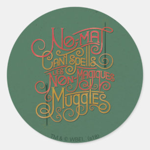 MUGGLE™ Localised Translations Graphic Classic Round Sticker
