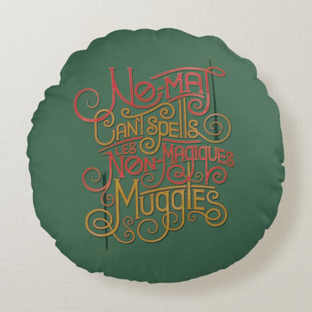 MUGGLE™ Localised Translations Graphic Round Cushion (Front)
