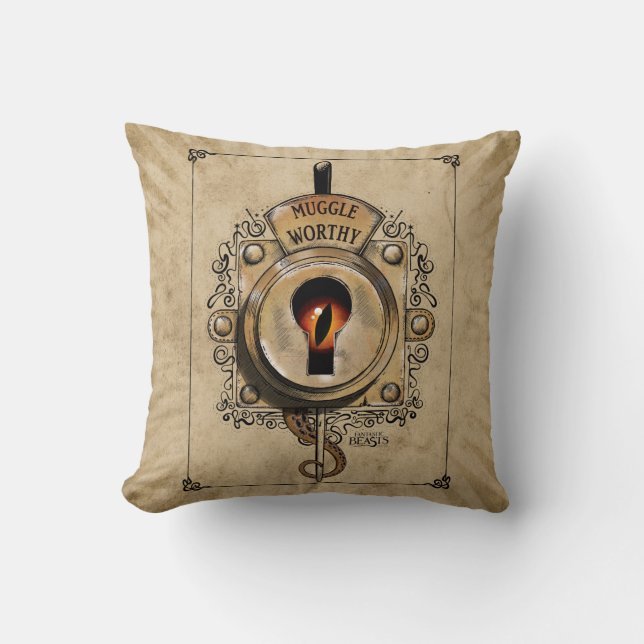 MUGGLE WORTHY™ Lock Cushion (Front)