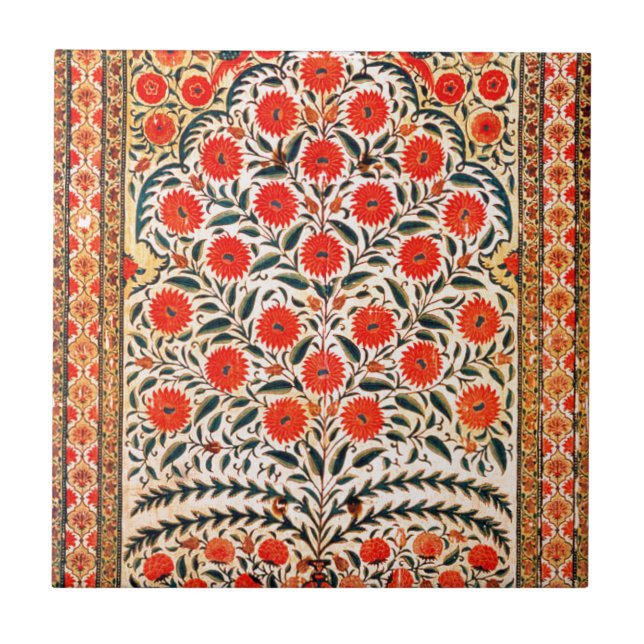 Mughal Art Ceramic Tile (Front)