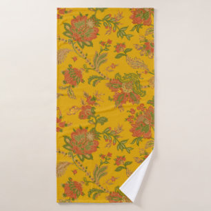 mughal art motifs and borders textile digital ethn bath towel