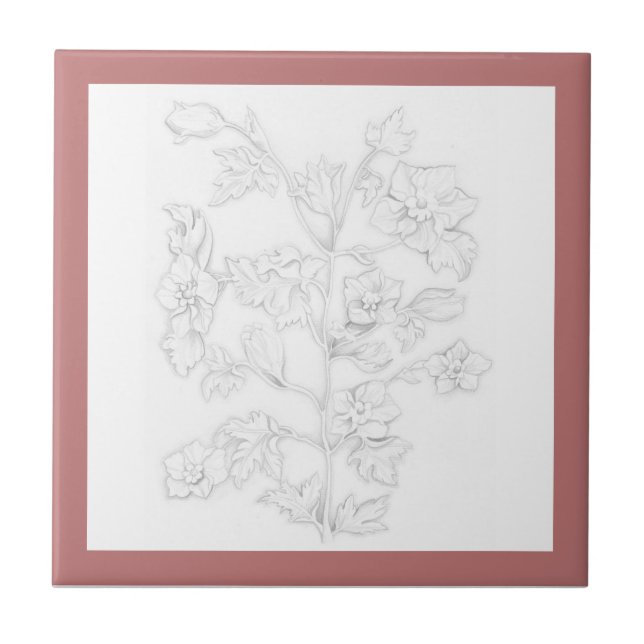 Mughal Design on a Ceramic Tile (R) (Front)