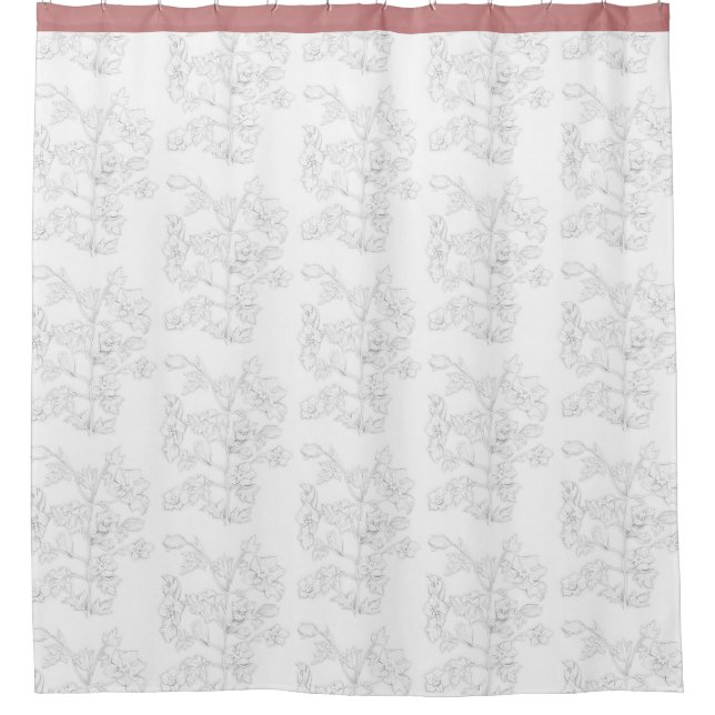 Mughal Design on a Shower Curtain (Front)