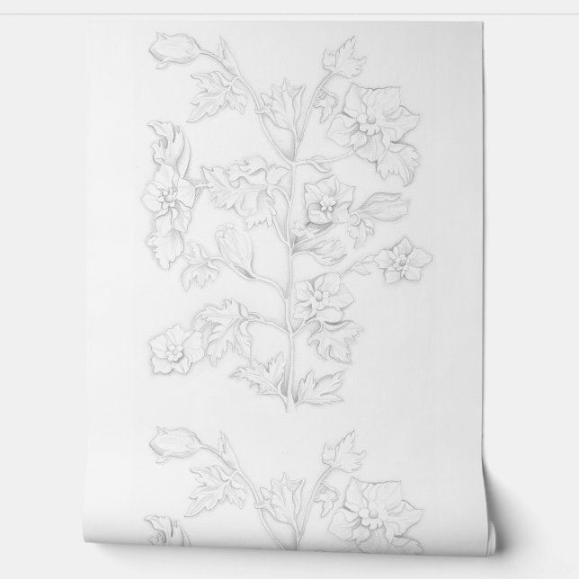 Mughal Design on a  Wallpaper (Unrolling)