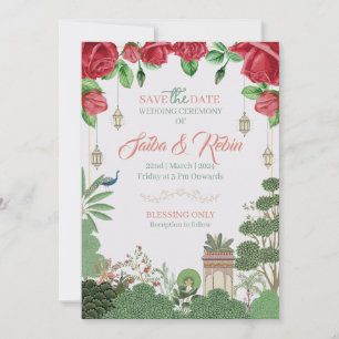 Mughal Design wedding invitation 